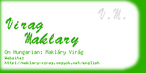 virag maklary business card